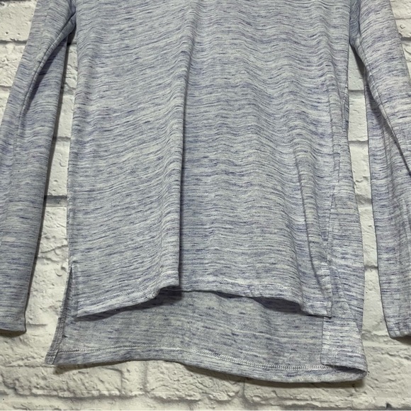 Twik Long Sleeve Heather Purple V Neck Top Size Extra Small - Picture 4 of 9